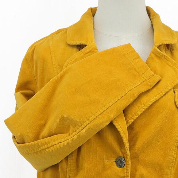 Vintage Mustard Yellow Corduroy Blazer Jacket by Fashion Bug Women’s Plus 16W - Picture 2 of 6